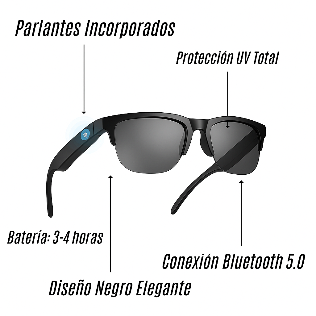OFERTA 2X1 PIDE 1 TE REGALAN OTRA UNIDAD LENTES CON AUDIO BLUETOOTH!!! PAGO CONTRA ENTREGA Y ENVIÓ GRATIS EN GUATEMALA....