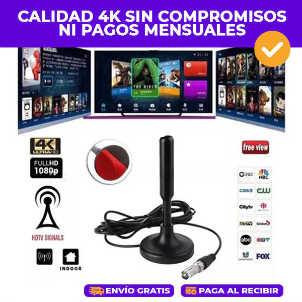 (Oferta 2x1 paga 1 lleva 2) ANTENA TDT | TV DIGITAL ULTRA HD | 1.000 CANALES GRATIS PAGO CONTRA ENTREGA Y ENVIÓ GRATIS