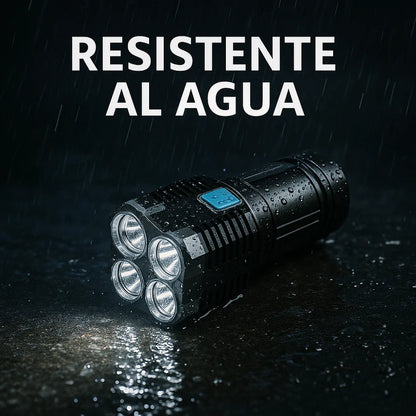 3x1 Linterna LED 4 Focos Recargable Ultra Potente
