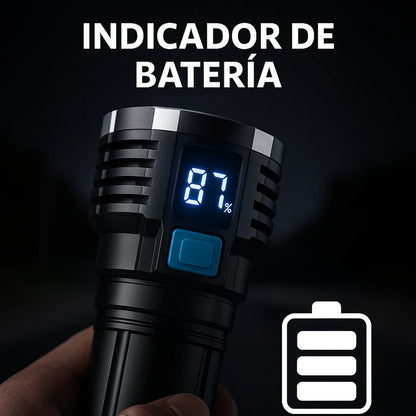 3x1 Linterna LED 4 Focos Recargable Ultra Potente