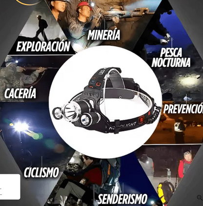LINTERNA FRONTAL HIPER POTENTE 4 EN 1 | Paga Contraentrega + Envío Gratis Guatemala