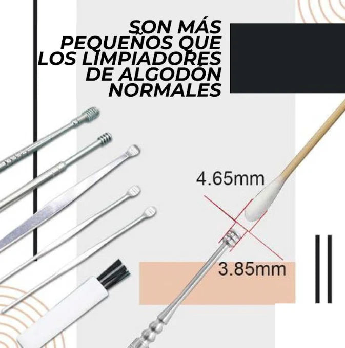 Kit limpiador de oídos-Seguridad y limpieza en un solo kit + Funda de regalo y Paga Contraentrega