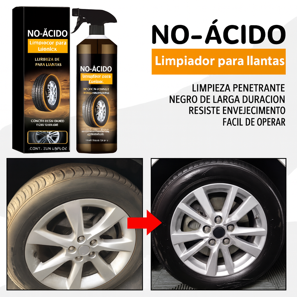 🧽 Kit Limpiador de Ruedas de Auto – ¡Restaura su brillo original! Brilla llantas y rines original importado!!! Pago contra entrega y envió totalmente gratis... GUATEMALA!!!!
