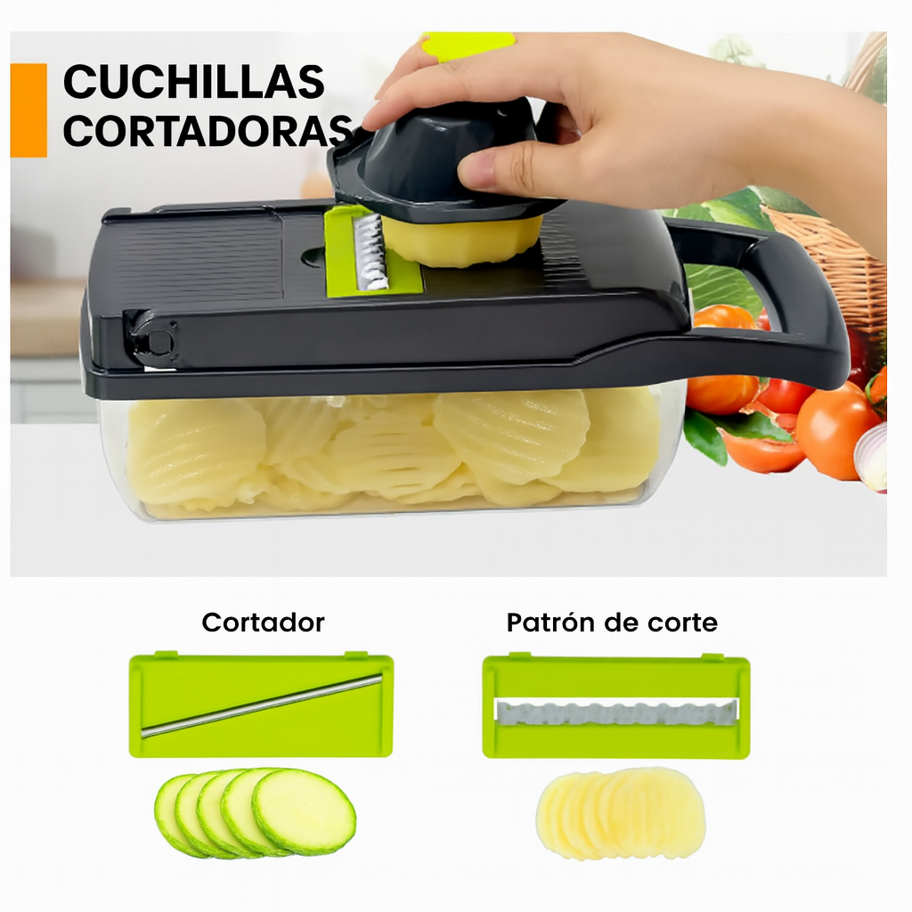 🥕 Picador de Verduras Multifuncional Welsteepse – Corta, Rebana y Ahorra Tiempo!!! Pago contra entrega y envió gratis en Guatemala....
