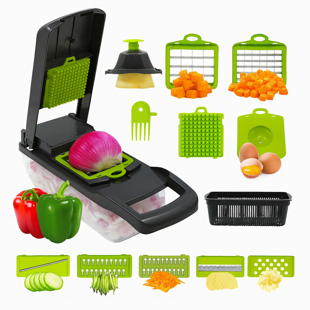 🥕 Picador de Verduras Multifuncional Welsteepse – Corta, Rebana y Ahorra Tiempo!!! Pago contra entrega y envió gratis en Guatemala....