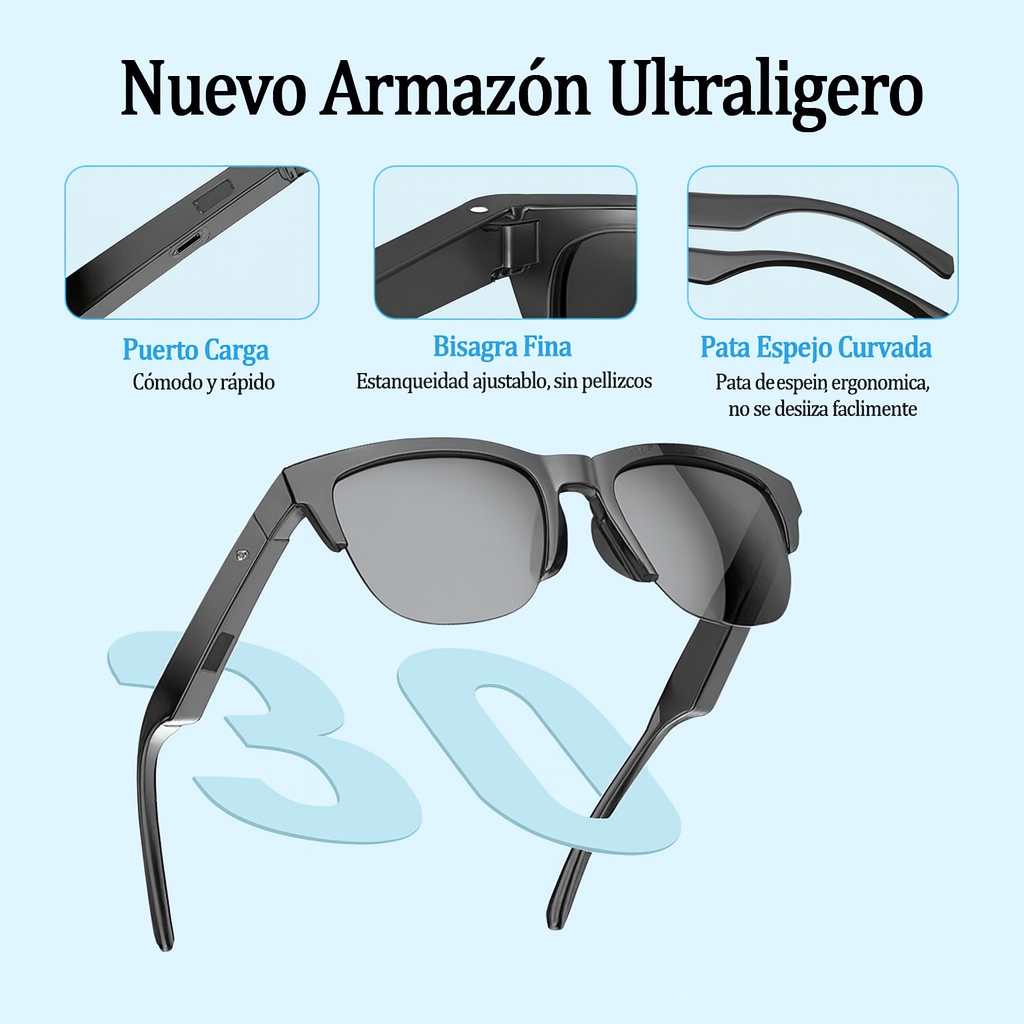 OFERTA 2X1 PIDE 1 TE REGALAN OTRA UNIDAD LENTES CON AUDIO BLUETOOTH!!! PAGO CONTRA ENTREGA Y ENVIÓ GRATIS EN GUATEMALA....