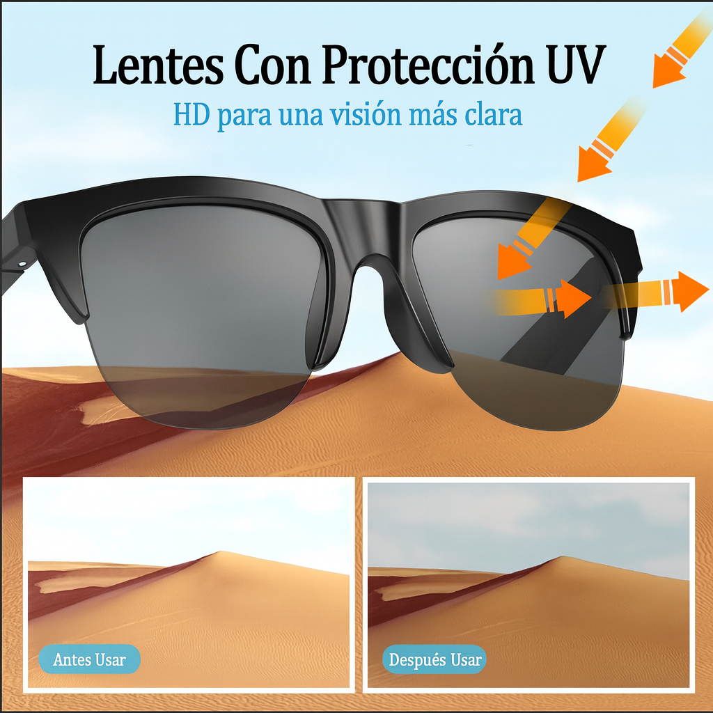 OFERTA 2X1 PIDE 1 TE REGALAN OTRA UNIDAD LENTES CON AUDIO BLUETOOTH!!! PAGO CONTRA ENTREGA Y ENVIÓ GRATIS EN GUATEMALA....