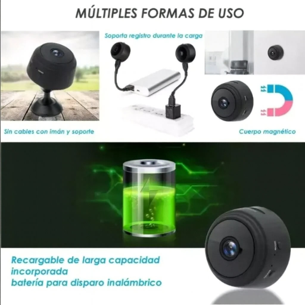 🔒 Mini Cámara Espía Oculta WIFI Full HD! oferta 2x1 Pago contra entrega y envió a todo Guatemala!!!!!!!