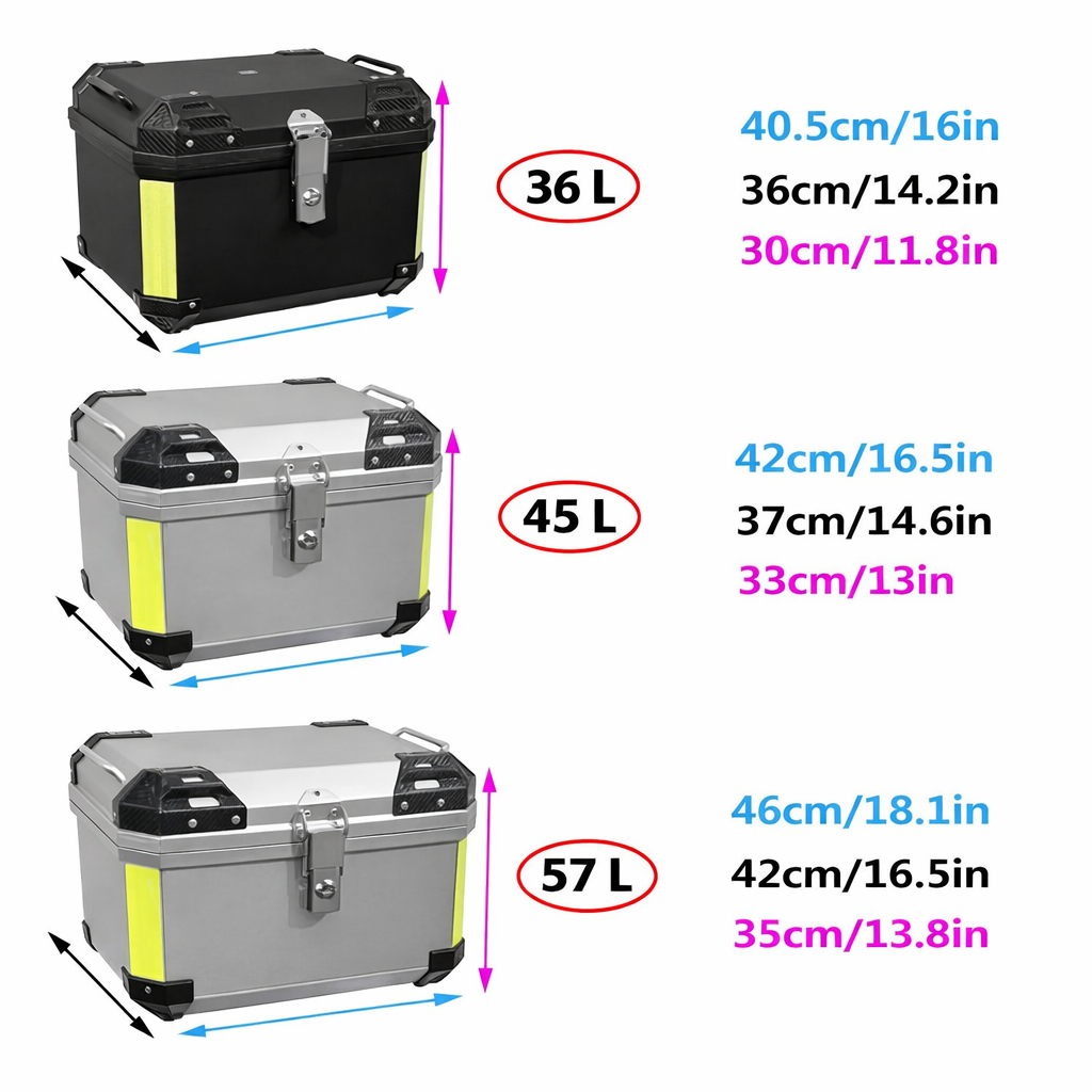 🏍️ Baúl Trasero para Moto 45L con Respaldo Acolchado... Pago contra entrega y envió gratis en Guatemala!!!!