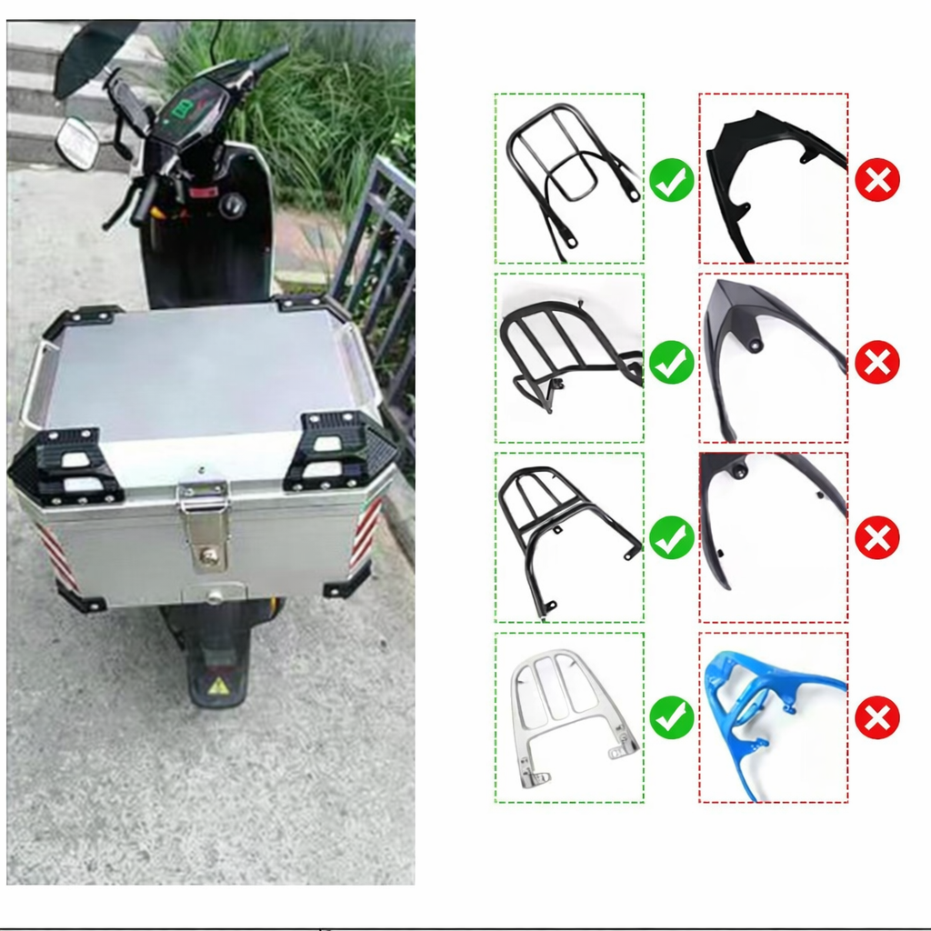 🏍️ Baúl Trasero para Moto 45L con Respaldo Acolchado... Pago contra entrega y envió gratis en Guatemala!!!!