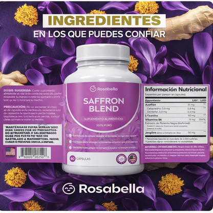 🌿 Rosabella – Mezcla de Azafrán | 60 Cápsulas.... Pago contra entrega y envió gratis en Guatemala!!!!