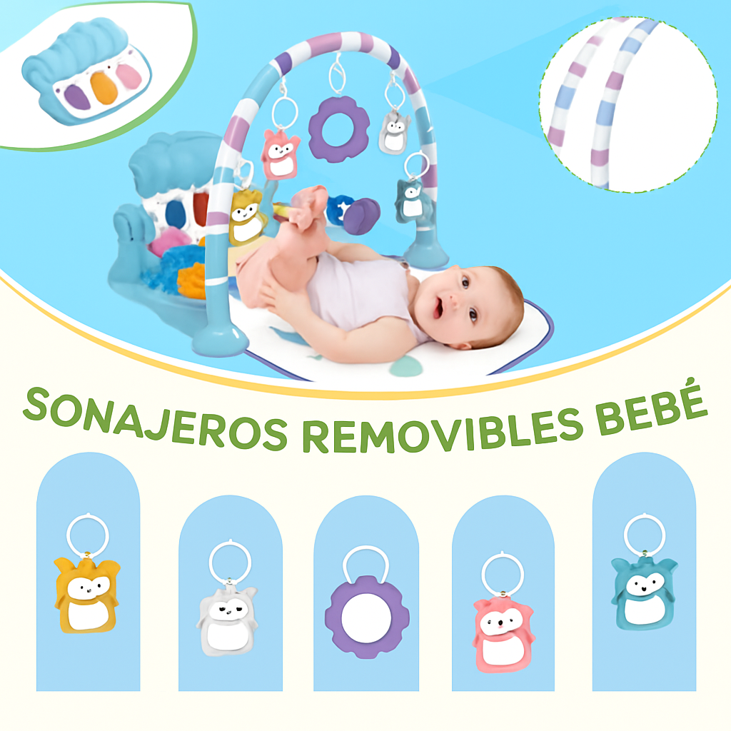 🐥 Gymnasio Para Bebé Vivakids Multifuncional + Mordedor de Silicona en Forma de Pato... Pago contra entrega y envió gratis en GUATEMALA....