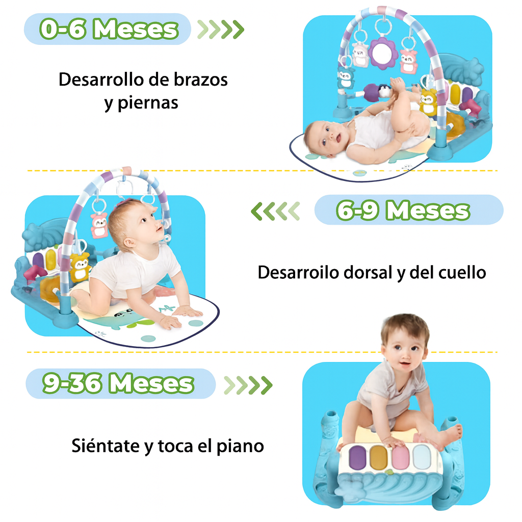 🐥 Gymnasio Para Bebé Vivakids Multifuncional + Mordedor de Silicona en Forma de Pato... Pago contra entrega y envió gratis en GUATEMALA....