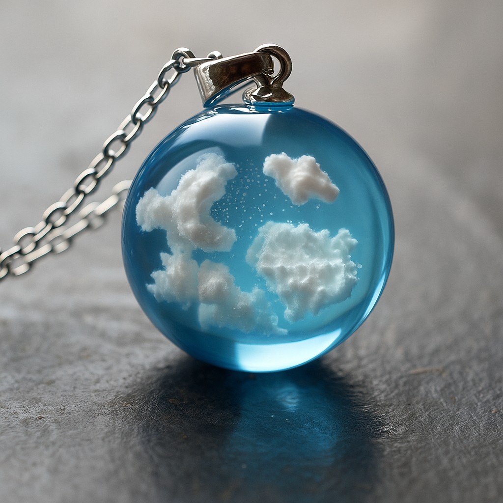 Collar Cielo con piedra preciosa adentro importada... Pago contra entrega y envió gratis en Guatemala...