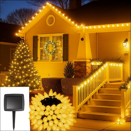 (5 metros) SERIE DE LUCES SOLARES AMARILLAS ORIGINALES... Pago contra entrega y envió totalmente gratis Guatemala....