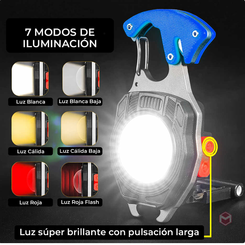 🔥 Mini Linterna 9 en 1 Recargable Llavero Multiherramienta 🔥... Pago contra entrega y envió gratis en Guatemala....