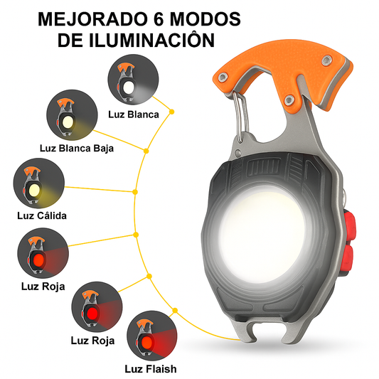 🔥 Mini Linterna 9 en 1 Recargable Llavero Multiherramienta 🔥... Pago contra entrega y envió gratis en Guatemala....