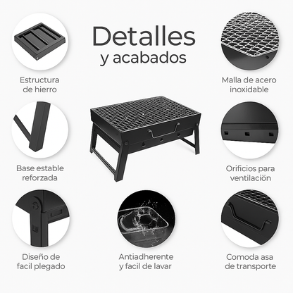 BQQ® PARRILLA PORTATIL PROFESIONAL (ULTIMA VERSION) ORIGINAL... PAGO CONTRA ENTREGA Y ENVIÓ GRATIS EN GUATEMALA +....