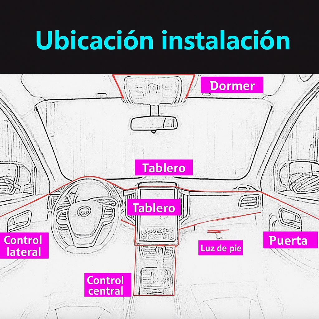 LUZ LED INTERIOR DE LUJO PARA AUTO IMPORTADA EEUU (La original que usan los americanos)Pago contra entrega y envió totalmente gratis en GUATEMALA!!!!
