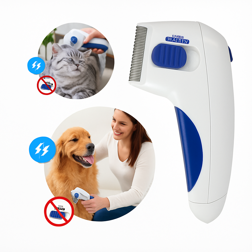 🐶✨ Cepillo Antipulgas Eléctrico – Peine Mata Pulgas para Perros y Gatos!!!! Pago contra entrega y envió gratis en Guatemala....