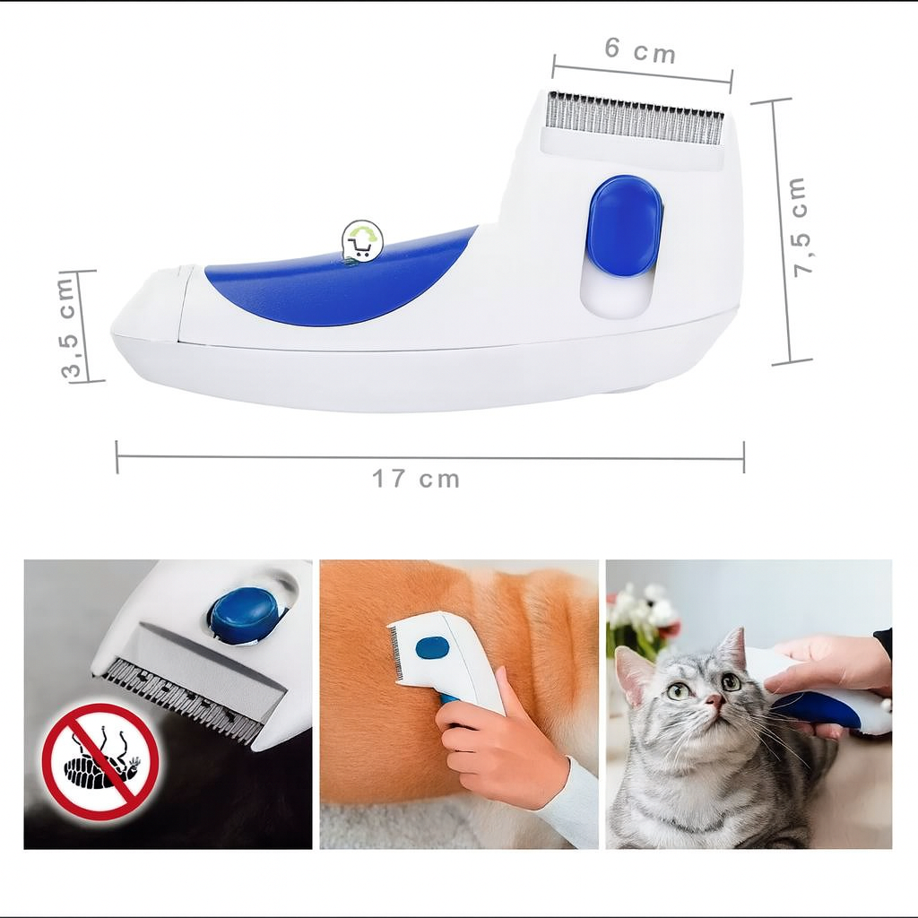 🐶✨ Cepillo Antipulgas Eléctrico – Peine Mata Pulgas para Perros y Gatos!!!! Pago contra entrega y envió gratis en Guatemala....