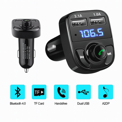 BLUETOOTH PARA CARRO, ESCUCHA MUSICA SIN NECESIDAD DE COSTOSAS PANTALLAS | PAGO CONTRA ENTREGA Y ENVIÓ TOTALMENTE GRATIS EN GUATEMALA!