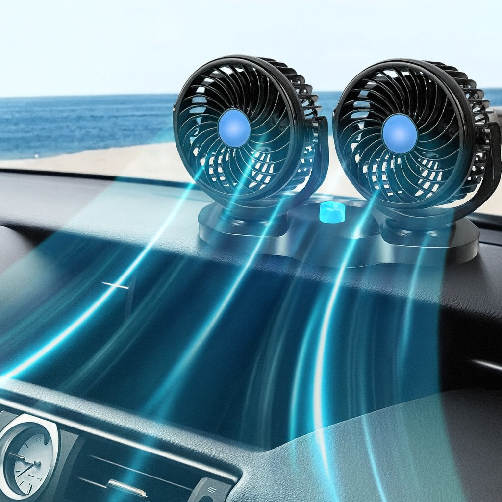 VENTILADOR ULTRA POTENTE (AIRE FRIO) DOBLE PARA CARRO!!! PAGO CONTRA ENTREGA Y ENVIÓ TOTALMENTE GRATIS EN GUATEMALA!!!!