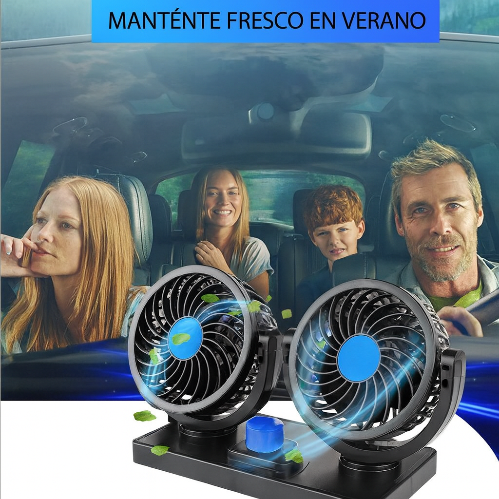 VENTILADOR ULTRA POTENTE (AIRE FRIO) DOBLE PARA CARRO!!! PAGO CONTRA ENTREGA Y ENVIÓ TOTALMENTE GRATIS EN GUATEMALA!!!!