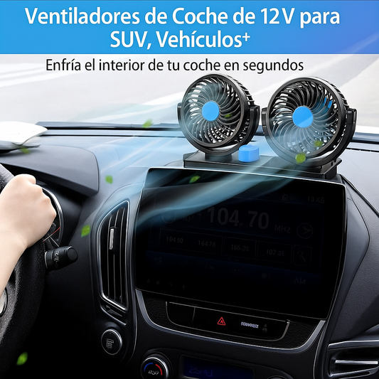 VENTILADOR ULTRA POTENTE (AIRE FRIO) DOBLE PARA CARRO!!! PAGO CONTRA ENTREGA Y ENVIÓ TOTALMENTE GRATIS EN GUATEMALA!!!!