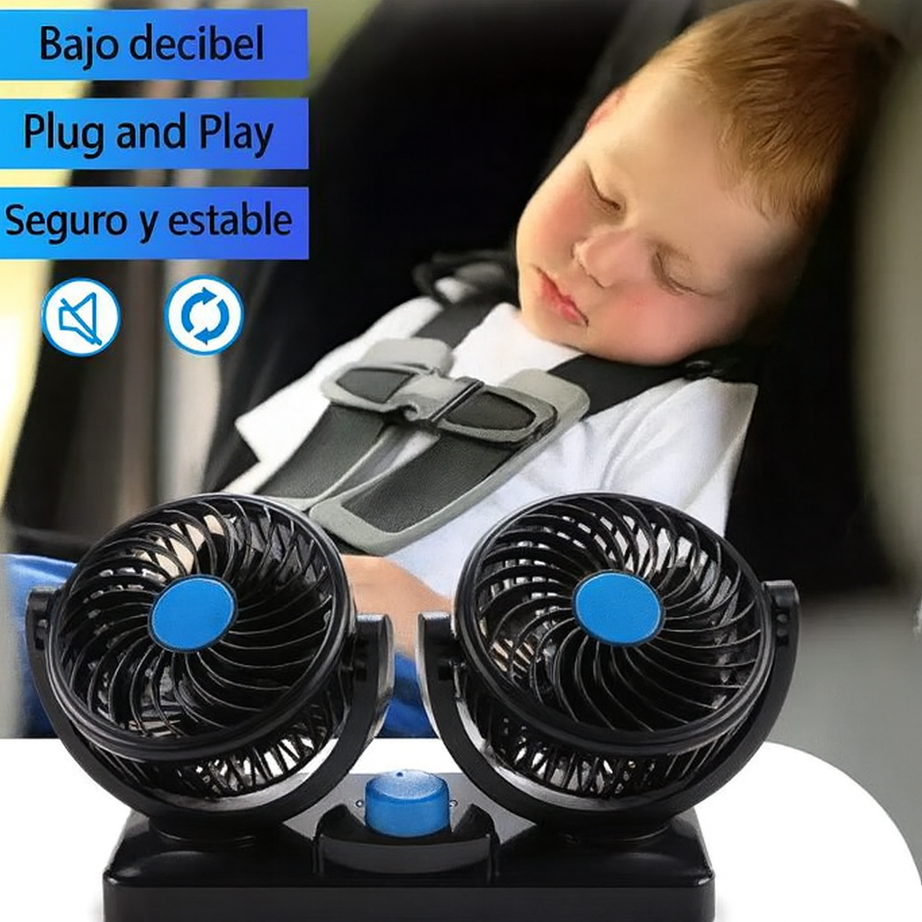 VENTILADOR ULTRA POTENTE (AIRE FRIO) DOBLE PARA CARRO!!! PAGO CONTRA ENTREGA Y ENVIÓ TOTALMENTE GRATIS EN GUATEMALA!!!!