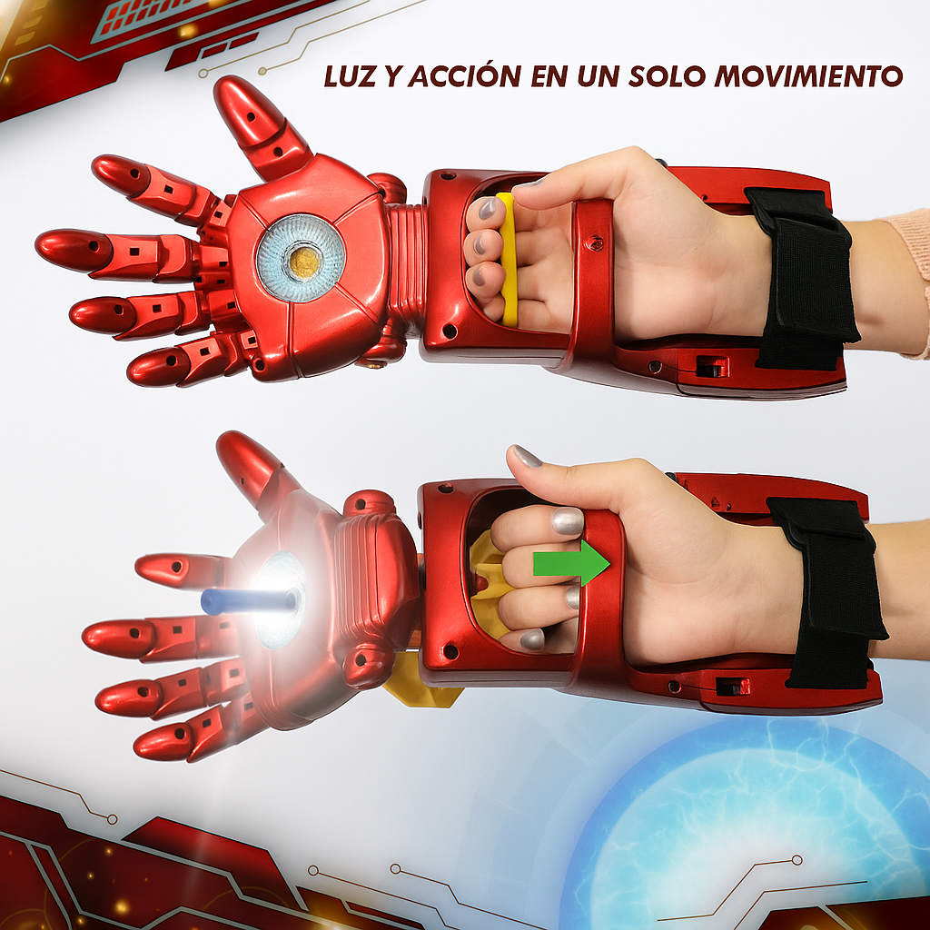 🦾 Pistola Juguete Iron Man – Guantelete Lanzador de Bolas de Hidrogel... Pago contra entrega y envió gratis en Panamá...