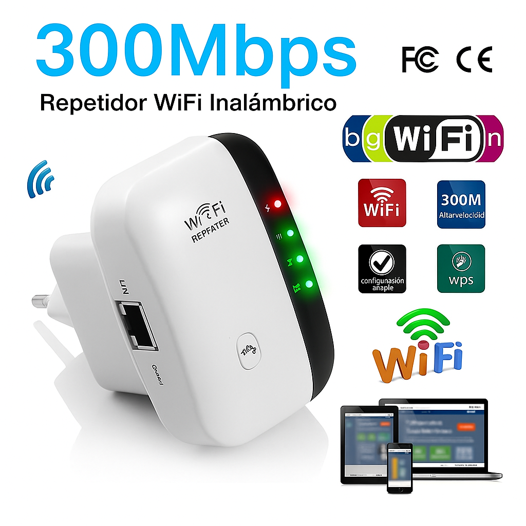 ⭐ Repetidor / Extensor / Access Point WiFi Inalámbrico 800 Mbps! Pago contra entrega y envió gratis en Guatemala!!!!