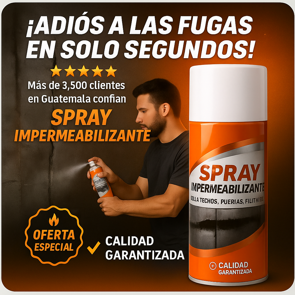 Spray Sellador Dryko Vedatudo Transparente.... Pago Contra entrega y envió gratis en Guatemala!!!