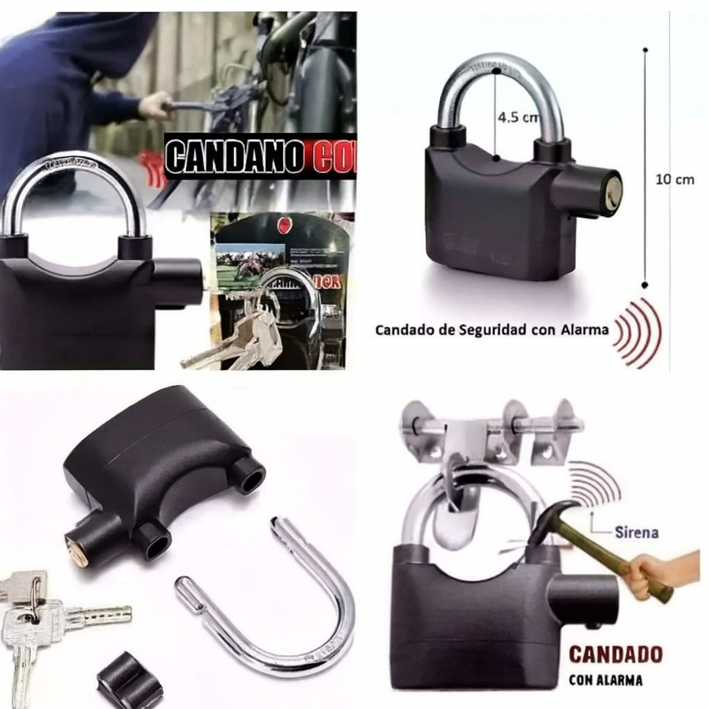 Oferta 2x 1 Candado De Seguridad Inalámbrico con alarma....Pago contra entrega y envió gratis en GUATEMALA....