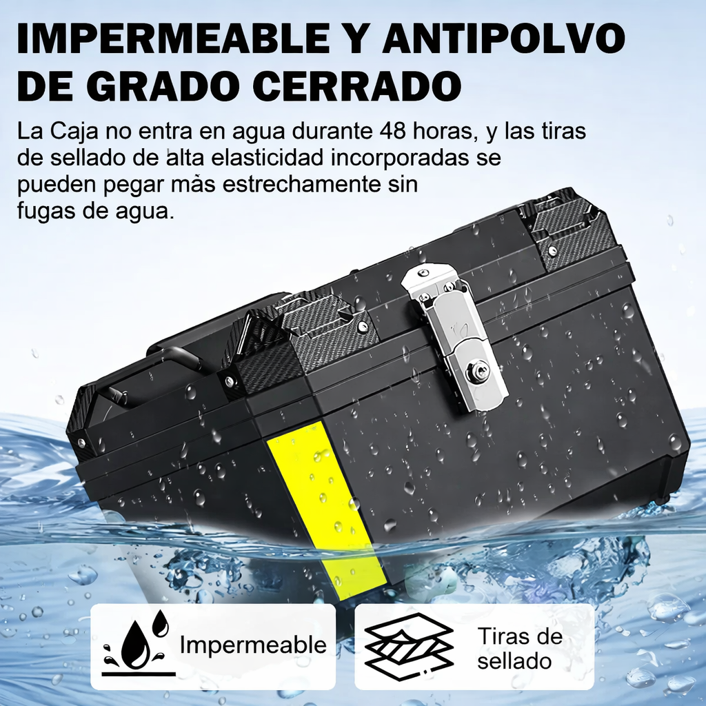 🏍️ Baúl Trasero para Moto 45L con Respaldo Acolchado... Pago contra entrega y envió gratis en Guatemala!!!!