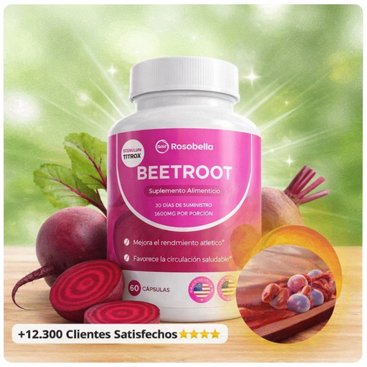 🌱 Cápsulas Orgánicas de Remolacha Rosabella – 1300 mg!!!!! Pago contra entrega y envió gratis a todo Guatemala....