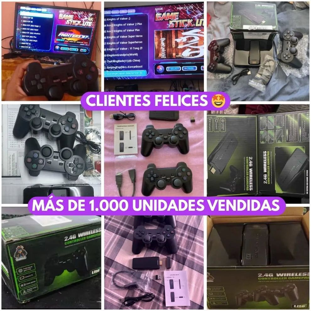 Sticky®  Consola de Juegos Original +10.000 Juegos Retro | De regalo 2 Controles Inalámbricos GRATIS | Pago contra entrega y envió gratis en Guatemala!!!
