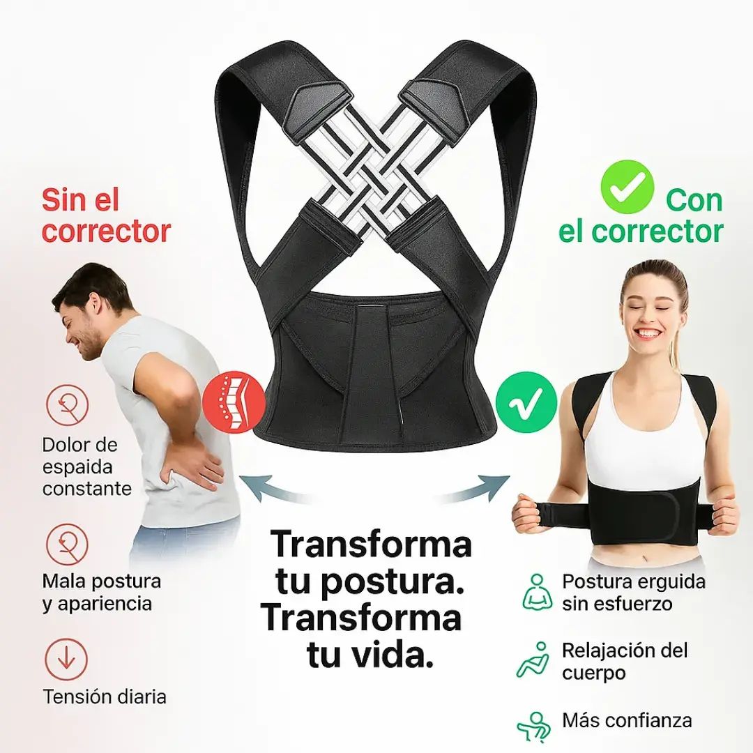 📦 Corrector Postural PRO™ – Alinea tu Espalda, luce mejor y cuida de ti en Minutos