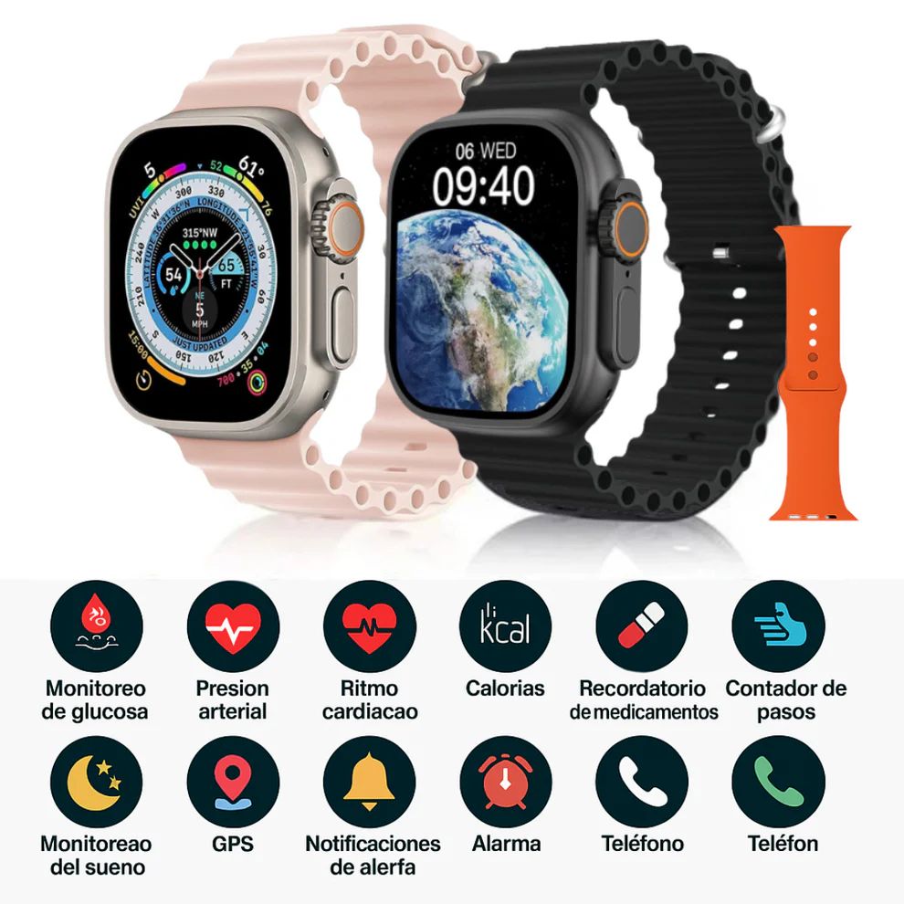 Apple SmartWatch Reloj Inteligente ULTRA (Ultima Versión) + Pagas al recibir y Envió Gratuito